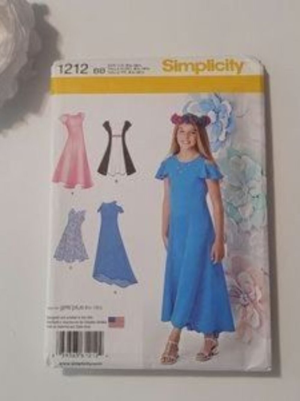 Simplicity Girl Dress NEW Sewing Pattern 1212 Size BB 8.5-16.5